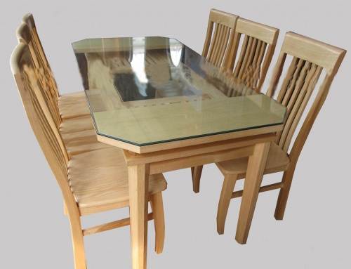 Bộ bàn ghế gỗ sồi nga 01