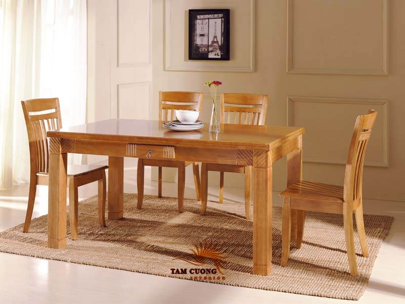 Bộ bàn ghế gỗ sồi nga 02